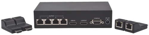 visuel S14904-BK : KIT SWITCH DEPORT HDMI SUR 4 RJ45 50M