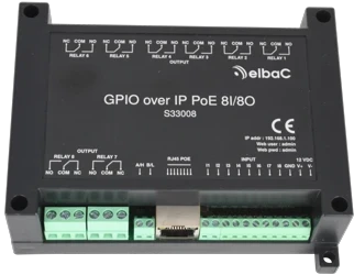 visuel S33008-B0 : GPIO OVER IP POE 8I/8O