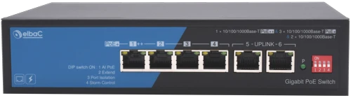 visuel S40422-01-B0 : SWITCH 60W- 1×1000Mb/POE++ & 3×1000Mb/POE+ & 2×1000Mb