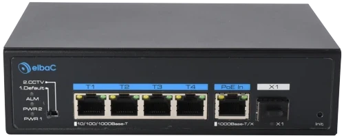 visuel S48439-01-B0 : SWITCH INDUS 75/120W- 4×1Gbps/POE+ & 1Gbps PD & 1 SFP