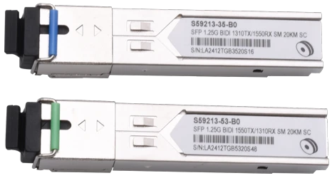 visuel S59213-01-BK : KIT SFP 1.25G BIDI 1310/1550 SM 20KM SC